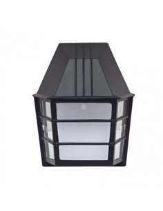 Aplique Exterior Aluminio Acrux 1xe27 Negro Ip23  24x20x11