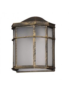 Aplique Exterior Aluminio Bellatrix 1xe27 Neg/oro  25x11x19