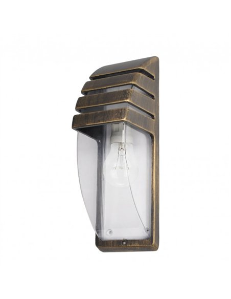 Aplique Exterior Elnath 1xe27 Neg/oro  35x12x12 Cm Ip44