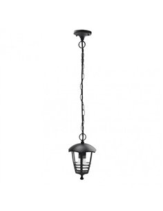 Colgante Exterior Aluminio Alnilan 1xe27 Negro  Regx16x16 Cm  Ip44