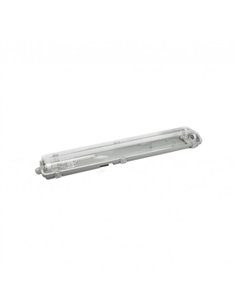 Pantalla Estanca 60cm Lines  Para Led 2xt8 Ip54 Gris/transparente 67x11 2