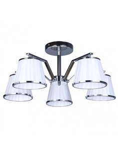 Lampara Trebol 5xe14 Cromo Pant.blanca  24x59x59cm