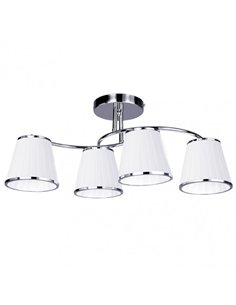 Lampara Lantanas 4xe27 Cromo Pant.blanca  24x64x31