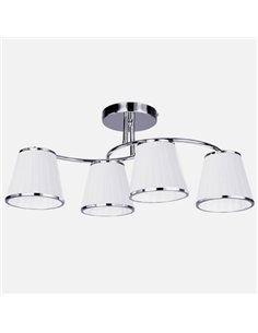 Lampara Lantanas 4xe27 Cromo Pant.blanca  24x64x31 2