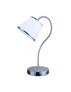 Sobremesa Lantanas 1xe27 Cromo Pantalla Blanca 40x15