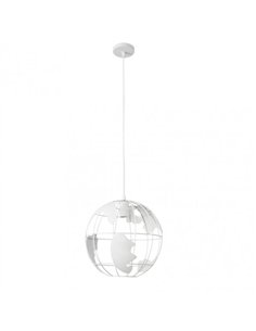 Colgante Orbe 1xe27 Blanco Regx30x30 Cm