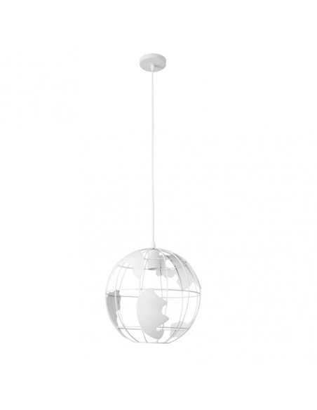 Colgante Orbe 1xe27 Blanco Regx30x30 Cm