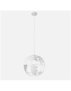 Colgante Orbe 1xe27 Blanco Regx30x30 Cm 2