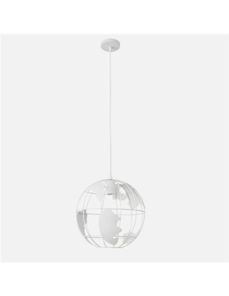 Colgante Orbe 1xe27 Blanco Regx30x30 Cm
