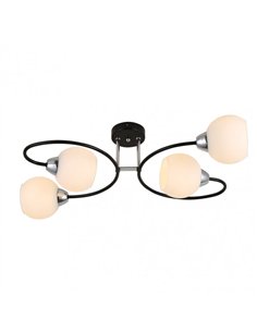 Lampara Fuji 4xe27 Negro/cromo 21x63x37 Cm 2