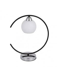 Sobremesa Fuji 1xe27 Negro/cromo 38x35x14 Cm 2