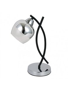 Sobremesa Denali 1xe27 Cromo/negro 36x23x14 Cm