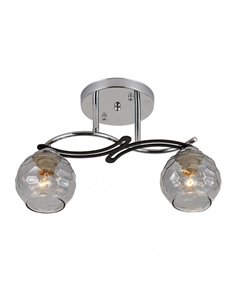 Lampara Etna 2xe14 Cromo/wengue 24x33x14 Cm 2