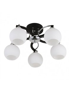 Plafon Pissis 5xe27 Cromo/negro 25x53x53 Cm