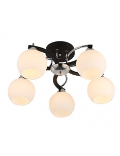 Plafon Pissis 5xe27 Cromo/negro 25x53x53 Cm 2