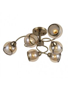 Lampara Stanley 6xe27 Cuero 26x68x68 Cm 2