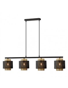 Lampara Kyoto 4xe27 Negro/oro Regx106x16 Cm 2