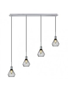 Colgante San Petersburgo 4xe14 Negro/cromo Regx83x13 Cm 2