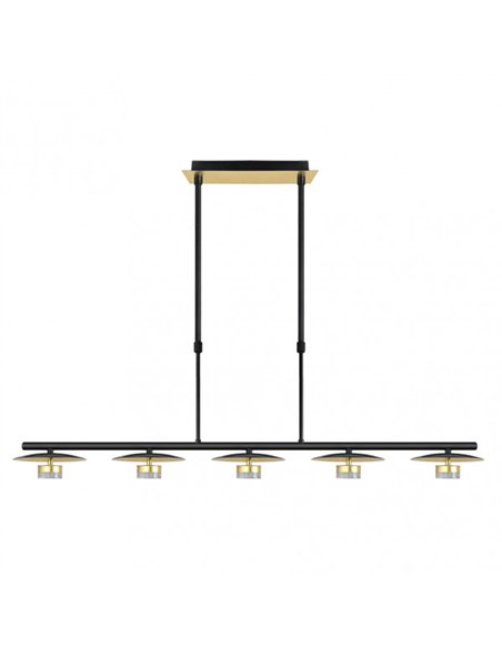 Lampara Ciudad Del Cabo 5l 30w 4000k  Negro/oro Regx104x15 Cm 2400 Lm