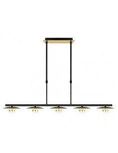 Lampara Ciudad Del Cabo 5l 30w 4000k  Negro/oro Regx104x15 Cm 2400 Lm 2