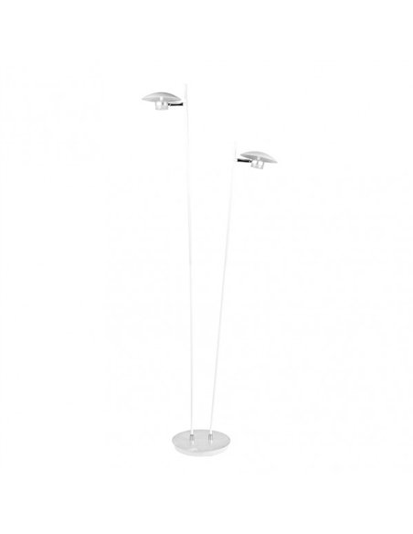 Pie Salon Ciudad Del Cabo 2l 12w 4000k Blanc/plata150x30x25 Cm 1080 Lm Dirigible Y Orientable