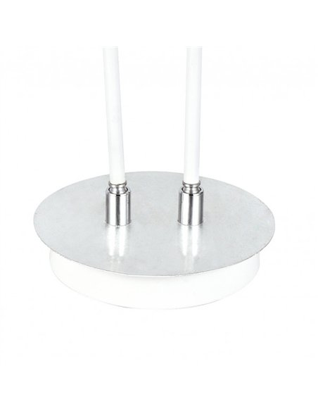 Pie Salon Ciudad Del Cabo 2l 12w 4000k Blanc/plata150x30x25 Cm 1080 Lm Dirigible Y Orientable