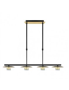 Lampara Ciudad Del Cabo 4l 24w 4000k  Negro/oro Regx85x15 Cm 1920 Lm 2