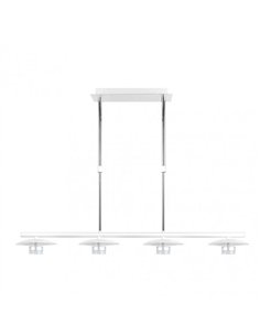 Lampara Ciudad Del Cabo 4l 24w 4000k  Blanco/plata Regx85x15 Cm 1920 Lm