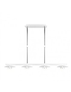 Lampara Ciudad Del Cabo 4l 24w 4000k  Blanco/plata Regx85x15 Cm 1920 Lm 2