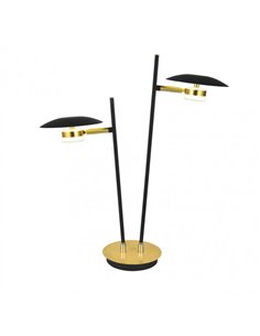 Sobremesa Ciudad Del Cabo 2l 12w 4000k Negro/oro 52x32x15 Cm 1080 Lm Dirigible Y Orientable 2