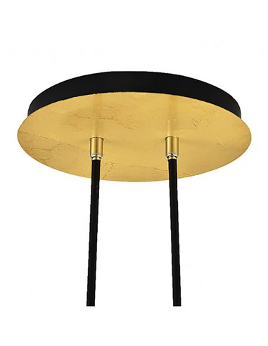 Colgante Ciudad Del Cabo 2l 12w 4000k Negro/oro 52x49x15 Cm 1080 Lm Dirigible Y Orientable