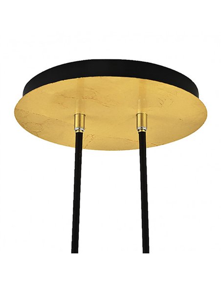 Colgante Ciudad Del Cabo 2l 12w 4000k Negro/oro 52x49x15 Cm 1080 Lm Dirigible Y Orientable
