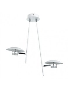 Colgante Ciudad Del Cabo 2l  12w 4000k Blanco/plata  1080 Lm 52x49x15 Cm Dirigible Y Orientable