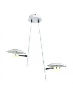 Colgante Ciudad Del Cabo 2l  12w 4000k Blanco/plata  1080 Lm 52x49x15 Cm Dirigible Y Orientable 2