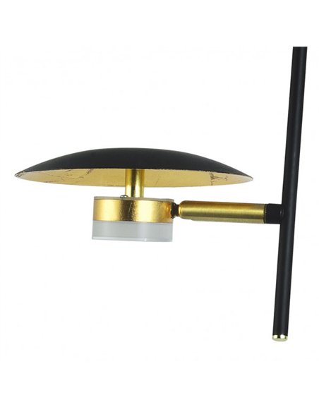 Colgante Ciudad Del Cabo 3l 18w 4000k Negro/oro 53x39x39 Cm 1440 Lm Dirigible Y Orientable