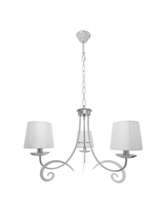 Lampara Luxor 3xe14 Cromo Pant. Blanca Regx58x58 Cm