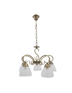 Lampara Jaipur 5xe14 Cuero Regx46x46 Cm