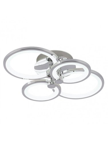 Plafon Sydney 76w 3000-4000-6500k Cromo 13,5x55x41 Cm 10260lm Regulable,memoria Y C.remoto