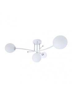 Lampara La Habana 4xg9 Blanco/cromo 25x59x59 Cm