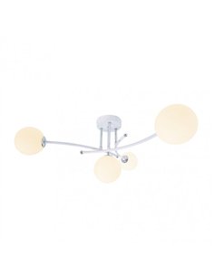 Lampara La Habana 4xg9 Blanco/cromo 25x59x59 Cm 2