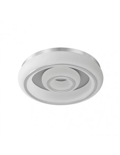 Plafon Paris 66w 3000-4000-6500k Blanco/plata 5610 Lm 12x55x55 Cm C/remoto