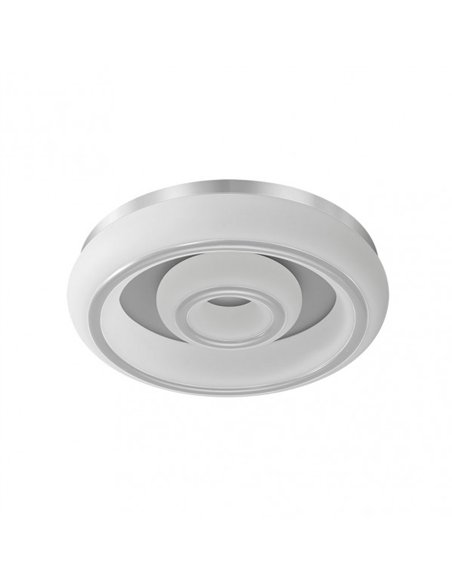 Plafon Paris 66w 3000-4000-6500k Blanco/plata 5610 Lm 12x55x55 Cm C/remoto