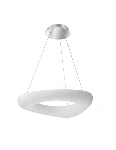 Colgante Paris Pq 60w 3000-4000-6500k Blanc/plata 5100lm Regx63x53 Cm C/remoto