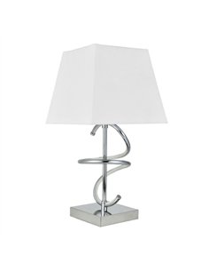 Sobremesa Nueva York 8w 4000k+1xe27 Cromo Pantalla Blanca  600lm 44x23x23 Cm