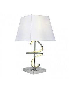 Sobremesa Nueva York 8w 4000k+1xe27 Cromo Pantalla Blanca  600lm 44x23x23 Cm 2