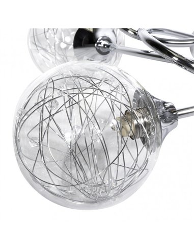 Lampara Rio De Janeiro 5xg9 Cromo 29x42x42 Cm