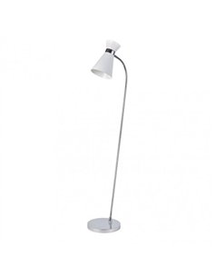 Pie Salon Petra 1xe27 Blanco/cromo 139x39x25 Cm Orientable