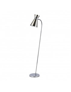 Pie Salon Petra 1xe27 Niquel/cromo 139x39x25 Cm Orientable