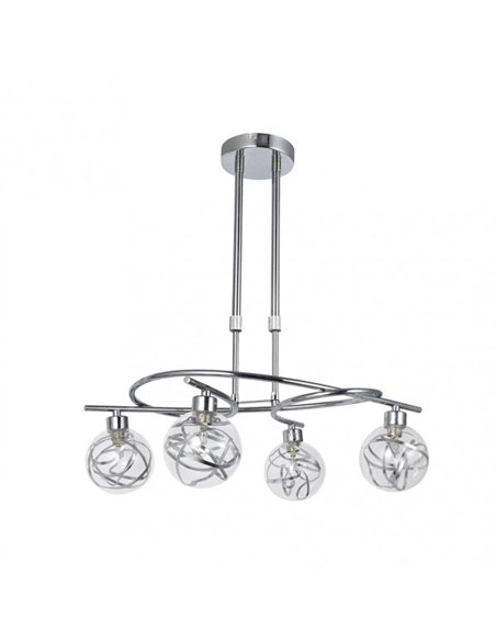Lampara Varanasi 4xg9 Cromo Regx50x32 Cm