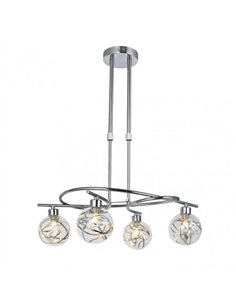 Lampara Varanasi 4xg9 Cromo Regx50x32 Cm 2